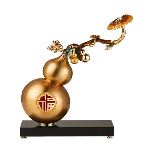 新中式珐琅彩葫芦如意摆件 商品图0