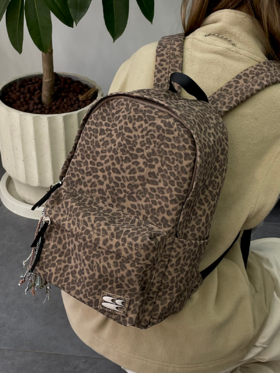 大容量蓝豹纹背包