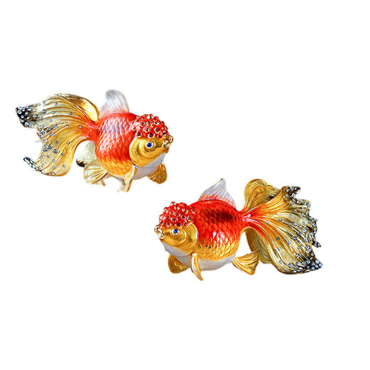 E-LB-R91474单只/91498（91486J）罗比罗丹鸿运当头对鱼摆件 商品图0