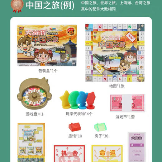 大富翁大号经典豪华升级版桌游 100克(g) 商品图1