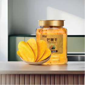 鲜记 芒果干388g 博士帽罐装 酸甜可口 浓郁果香 饱满多肉 48小时