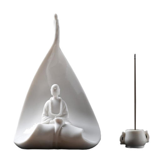 轻奢中式茶道礼品高端白瓷静观香炉桌面摆件香礼文创礼品定制静观 香插 香道 商品图0