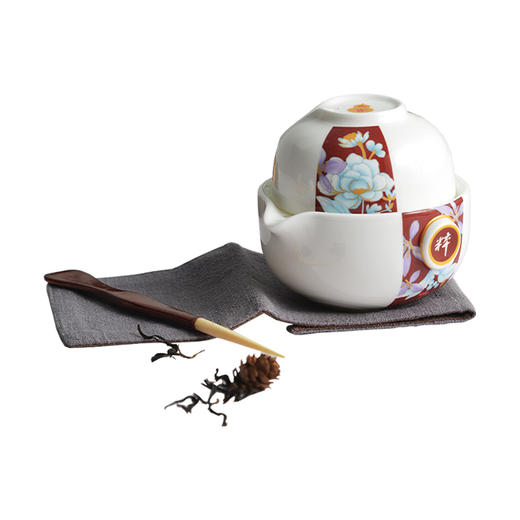 唐山骨质瓷 凝萃红 快客杯 商品图0