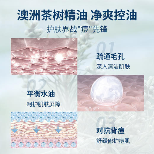 阿道夫 茶树精油男士沐浴露 魅力男神沐浴乳 450ml  温和氨基酸 深层洁净  48小时发货 商品图3