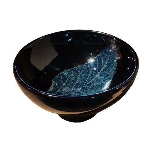 曾勇 吉州窑木叶天目盏主人杯 冰蓝叶 茶道 茶具 茶品 木叶盏 主人杯 商品图0