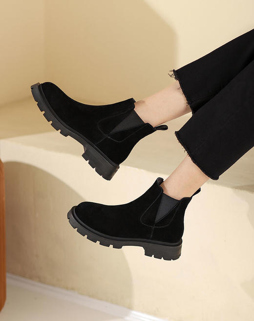 西村名物2022年冬季新款（延续款）超轻厚底舒适防滑切尔西靴T22DS45381 商品图8