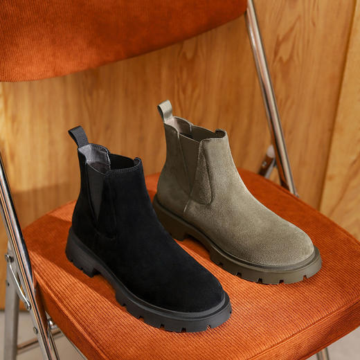 西村名物2022年冬季新款（延续款）超轻厚底舒适防滑切尔西靴T22DS45381 商品图0