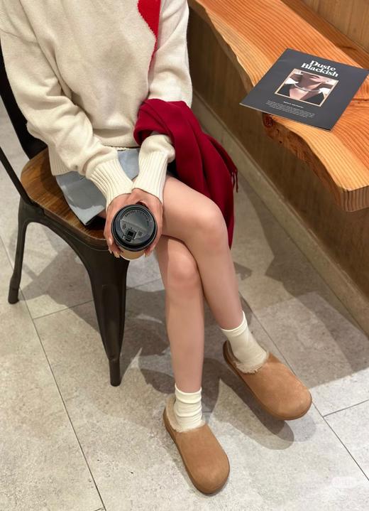UGG穆勒小土豆女士雪地靴 牛皮和羊毛组合，暖呼呼 商品图5