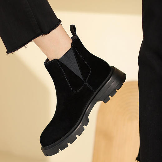 西村名物2022年冬季新款（延续款）超轻厚底舒适防滑切尔西靴T22DS45381 商品图2