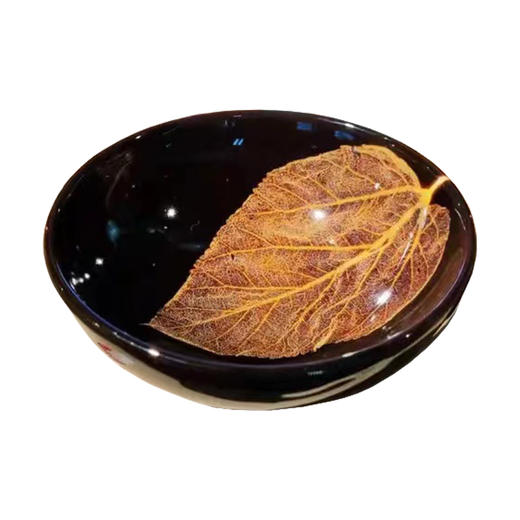 曾勇 吉州窑木叶盏 黄金叶 茶杯 主人杯 茶道 茶具礼品 赠品 拜访礼 伴手礼 商品图0
