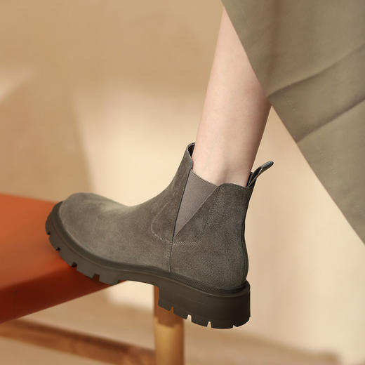西村名物2022年冬季新款（延续款）超轻厚底舒适防滑切尔西靴T22DS45381 商品图5