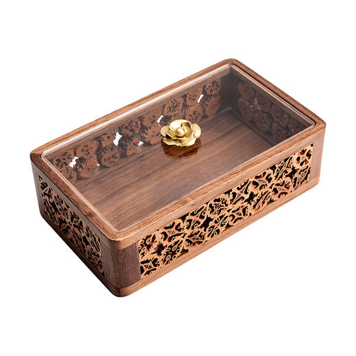 核美系列 长方收纳盒单层 核桃木+黑胡桃木 商品图0