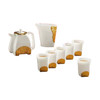 林玉山《行方需云》羊脂玉瓷鎏金茶壶茶杯套装 商品缩略图0