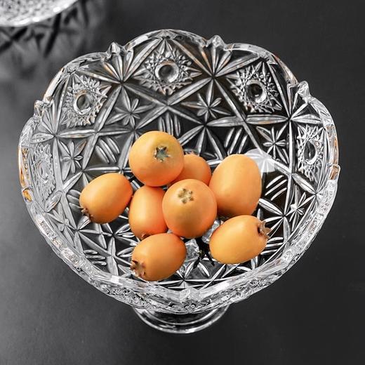 捷克进口BOHEMIA 水晶玻璃水果盘 客厅茶几果盆欧式复古果斗果碗波西米亚风车果斗22cm带盖糖缸15cm 商品图4