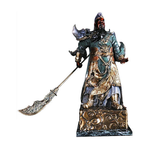 纯铜热着色 关二爷 开业礼 公司级摆件 时尚 大气 精美 摆件 商品图0