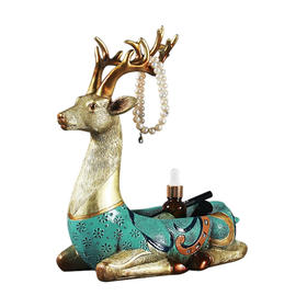 收纳鹿摆件 新居礼品客厅茶几摆件玄关钥匙收纳盒 时尚 大气