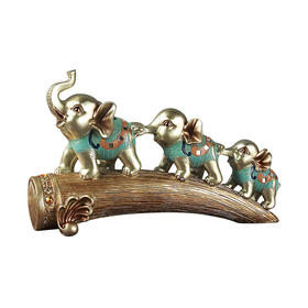 吉祥三宝象摆件 新居摆件家居饰品 象 一家三口 精美摆件