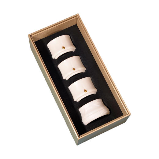 林玉山 《节节高升》纯金盏茶具4杯套装 高端定制 送礼佳品 茶道 茶具 商品图0