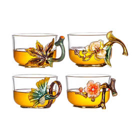 B-LB-R33502/33501罗比罗丹 花之语杯珐琅彩花茶杯