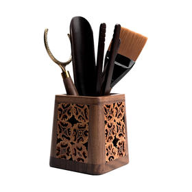 核美系列 核桃+胡桃木 茶道 六君子茶筒 茶具 收纳 笔筒