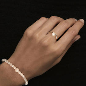 订购14周到｜Mizuki-Sea-美丽之海  珍珠 曲线 戒指［美国设计师］