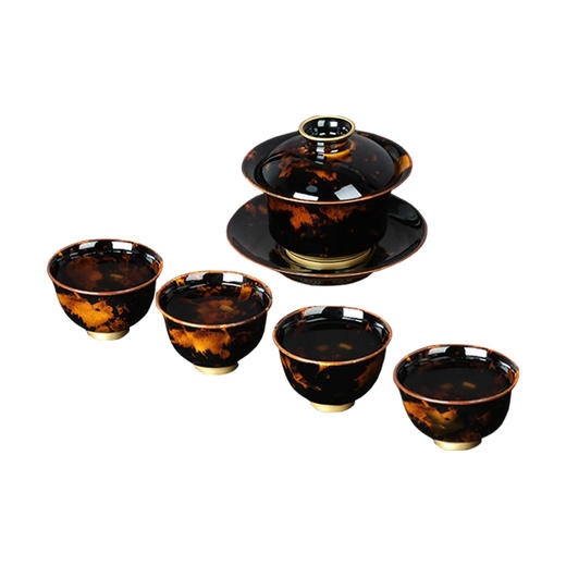 B-ZP-002 曾平玳瑁盏套装茶具（A级 出口品级） 商品图0