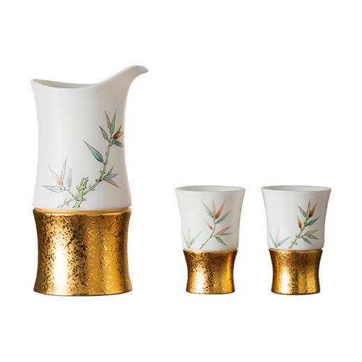 林玉山 《酒逢知己》纯金酒具1壶2杯套装 送礼佳品 送长辈送领导 酒具 酒器 商品图0