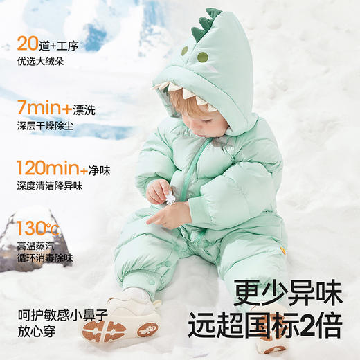 贝肽斯儿童羽绒服冬季2024新款男童女童羽绒外套男女童羽绒连体衣 商品图2