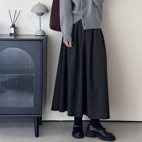 仙女标配 显高显瘦【梦惠妮 法式赫本毛呢裙】加绒垂感半身裙 上身显高 显瘦遮肉 消化各种腿型 时尚百搭  #M663