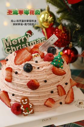 「节日蛋糕」圣诞节Christmas-圣诞草莓花园