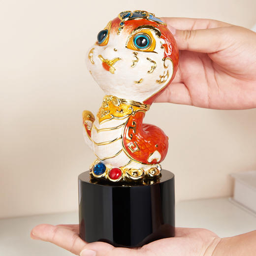 E-N-H0534 诺诗曼 金蛇献瑞 （金色）摆件 商品图4