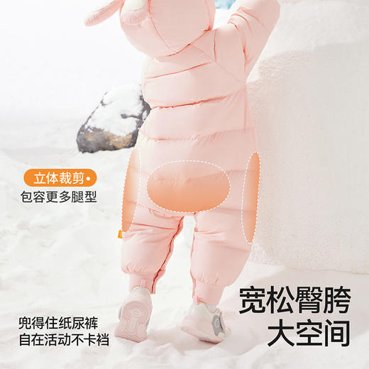 贝肽斯儿童羽绒服冬季2024新款男童女童羽绒外套男女童羽绒连体衣 商品图4