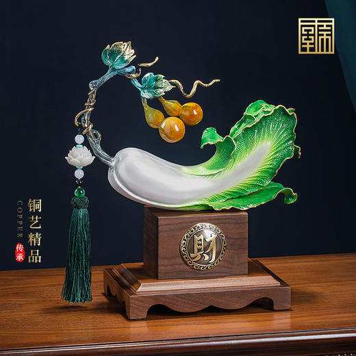 E-QK-BJ1283 福禄百财 纯铜摆件 商品图3