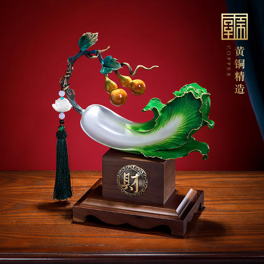 E-QK-BJ1283 福禄百财 纯铜摆件 商品图5