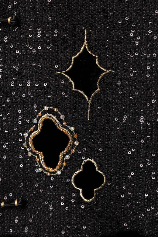 荷言HEYEN 拙政璃影 拙政园花窗创意手工小香风面料新中式高定马甲秋冬 商品图6