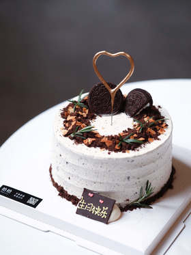 「森系·海盐焦糖奥利奥」100%动物奶油（附图6寸·提前3小时预订）