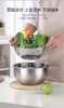 德国戴德18/10不锈钢三件套料理盆洗菜淘米盆沥水过滤洗水果和面打蛋盆24cm 商品缩略图4
