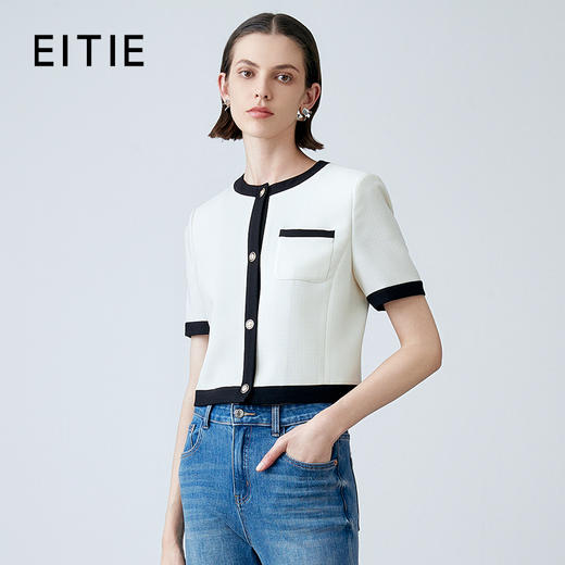 EITIE爱特爱春季新款时尚百搭短款外套女7703406 商品图1