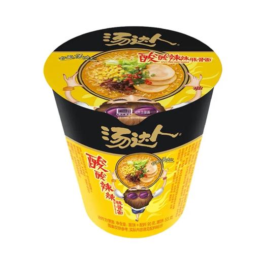 【汤达人】酸酸辣辣豚骨面 90g | 浓郁豚骨汤底·酸辣开胃 | 日式豚骨+酸辣风味·双重享受 | 泡面速食·上班午餐·加班宵夜·重口味首选 商品图0