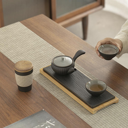 绚彩铁釉小侧壶 5件套 日式和风铁釉茶具创意简约送礼整套茶具礼盒 茶道 精美茶具 商品图6