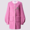 玛克门店发货：浪漫优雅芭比粉钉珠钻扣毛呢外套MF85CT753 商品缩略图0
