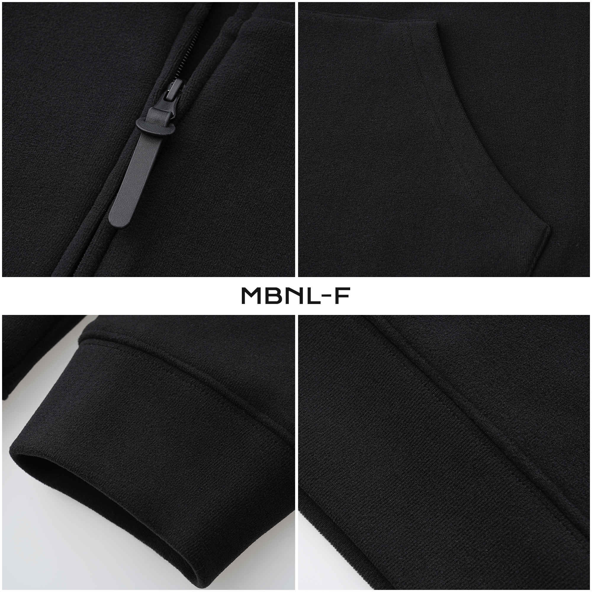 MBNL-F“立领半拉链卫衣” 24F/W秦磊F 拉绒套头半高领卫衣 LL-6678 B11商品图3