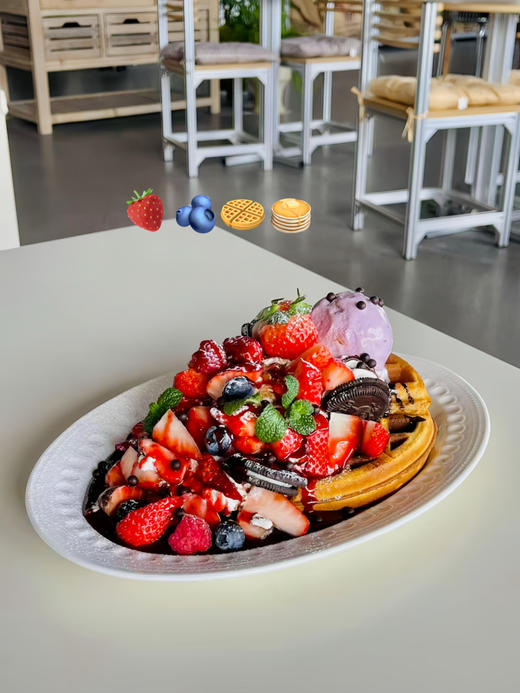 草莓🍓华夫饼冰淇淋口味随机【2-4人量哦】 商品图0