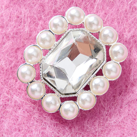 玛克门店发货：浪漫优雅芭比粉钉珠钻扣毛呢外套MF85CT753 商品图2