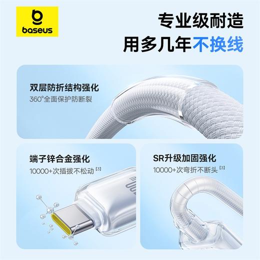 【69元3件】倍思 冰透系列 快充数据线 双Type-C 100W 商品图5