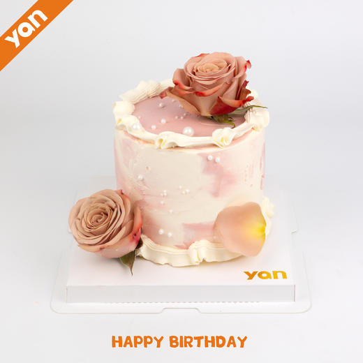 粉色系简约鲜花蛋糕 商品图0