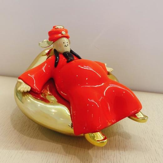 禁止悲伤 小众礼品潮流艺术品桌面摆件招好运发财摇摆小财神 躺赚 商品图1