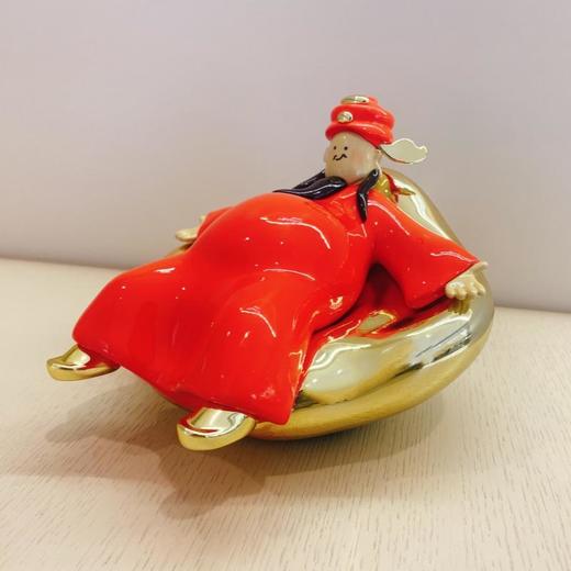 禁止悲伤 小众礼品潮流艺术品桌面摆件招好运发财摇摆小财神 躺赚 商品图3