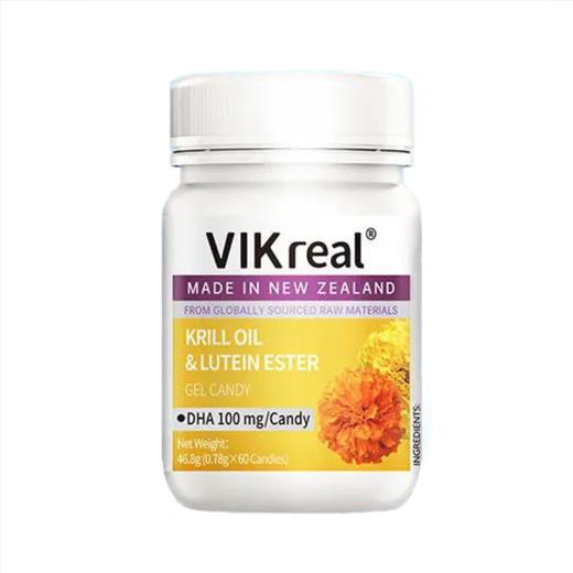 VIK real磷虾油叶黄素酯凝胶糖果 60粒/瓶 商品图0