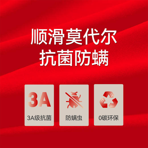 Threegun三枪 吉庆零碳莫代尔圆领女内衣套-24406D021 商品图7